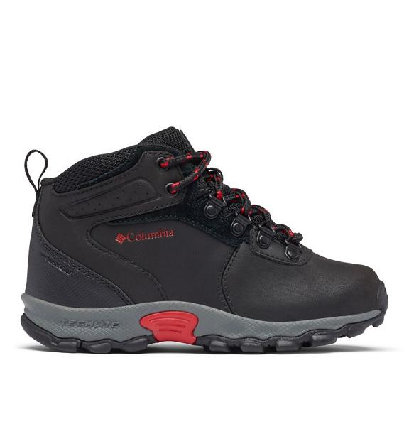 Columbia Newton Ridge Hiking Shoes Boys Black Red USA (US1620385)